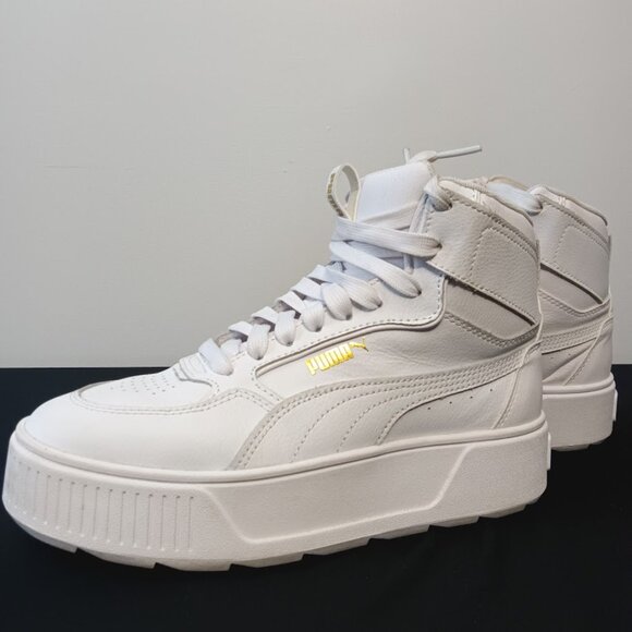 PUMA Karmen Rebelle Mid Platform Sneakers in white- Women's size 8 - Picture 3 of 14